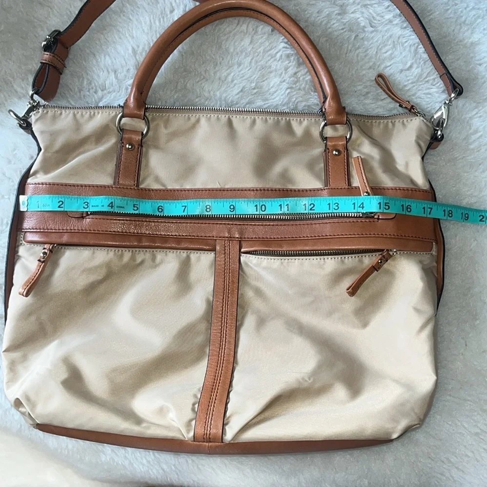 Men's Beige and Tan Travel Tote Bag - Classic Carryall